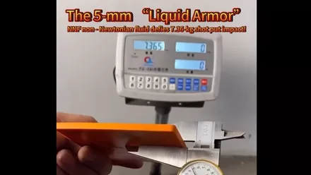 Impact Test of Non-Newtonian Fluid Uses in Body Protection